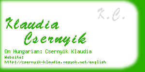 klaudia csernyik business card